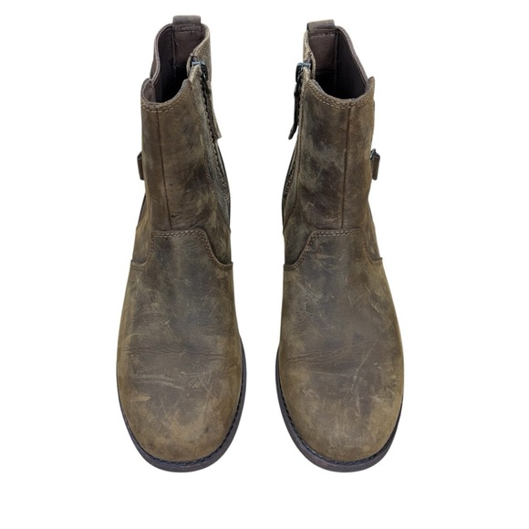 Teva Ellery Ankle Waterproof Boots Distressed Brown Leather Women’s Size 6 - Picture 3 of 7